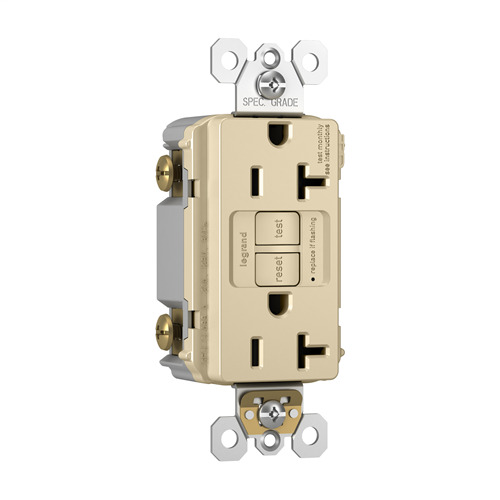 Legrand 2097-TRI 20A 125V Self-Test GFCI Tamper-Resistant, Ivory