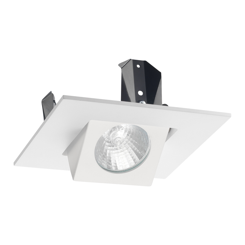 440SQ square adjustable trim for use with line and low voltage housings, black finish