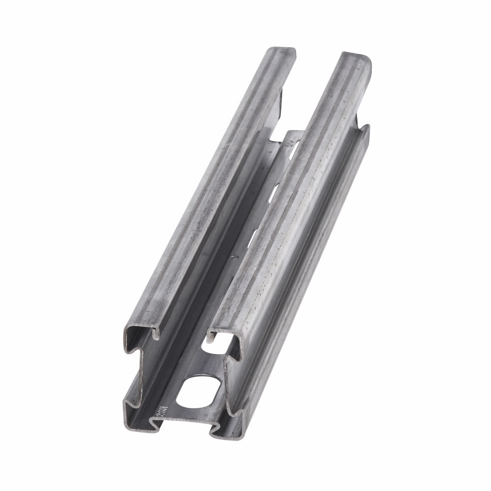 4D CHNL, 2" X 2", 5/8" X 1 1/4" SLOTTED HOLES, 18 GA, 120-