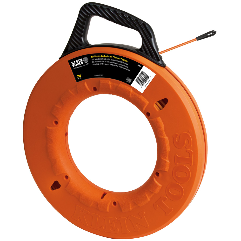 Grooved Fiberglass Fish Tape 200-Foot, Multiple grooves molded into the fish tape provides less friction in conduit with or without wires for smoother tape feeding