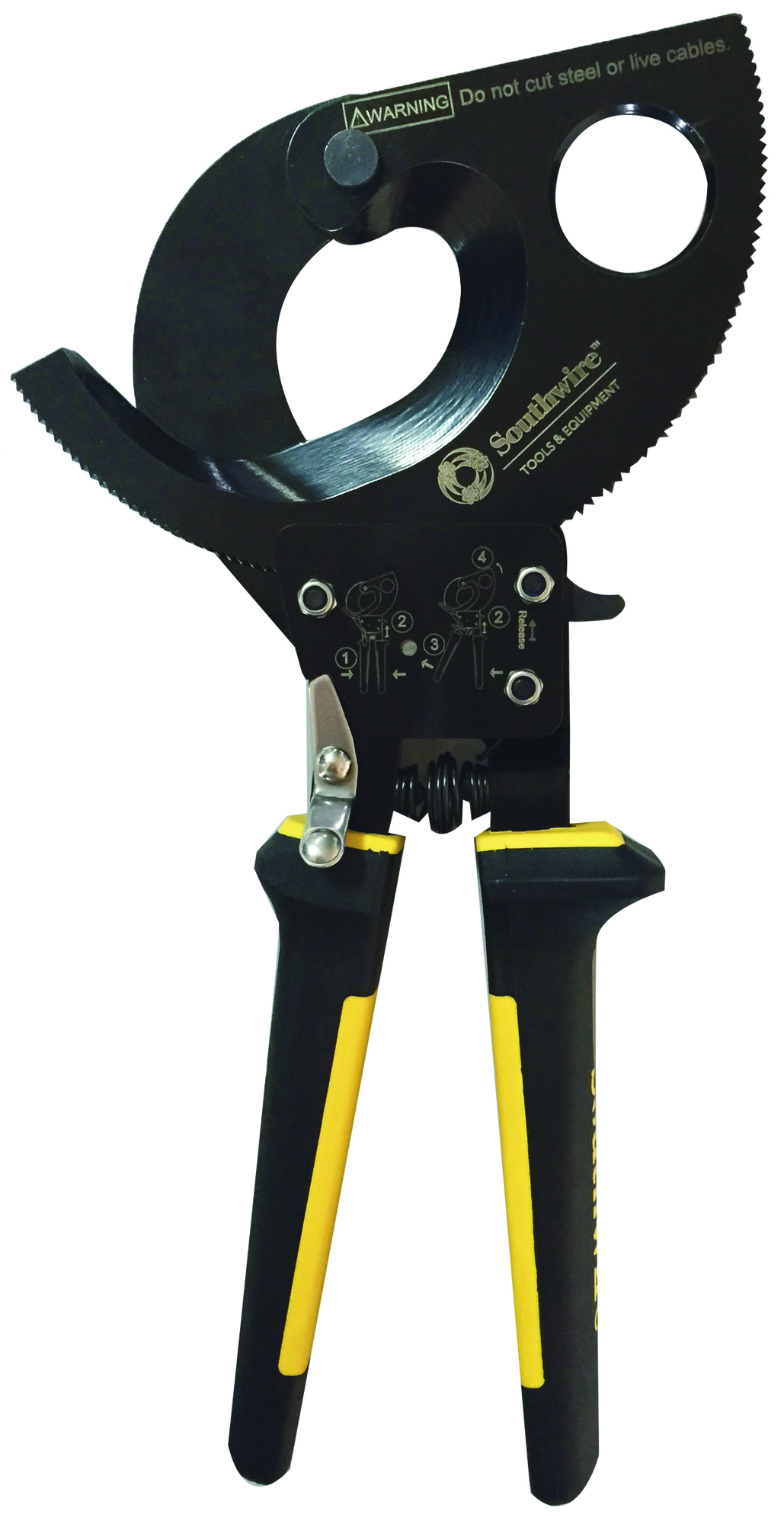 Hardened steel blades ensure consistent cuts and long-term durability, while the rounded blade design minimizes cable distortion during cutting.