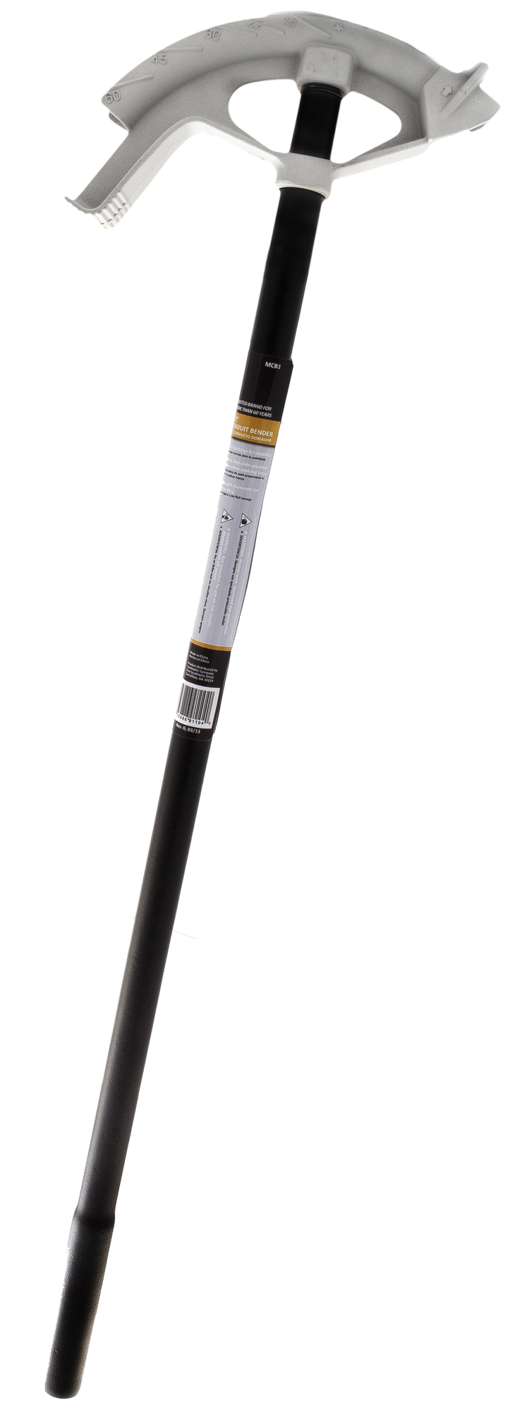 The MCB1/2 is a 1/2" EMT Aluminum Head Conduit Bender that reliably and repeatedly performs common bends, such as stub-ups, offsets, back-to-back and saddle bends.