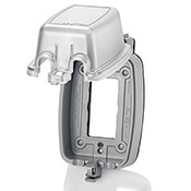 Extra Duty While In Use Cover With GFCI/Decora Opening.  Vertical Mount. Polycarbonate Base And Cover -Clear