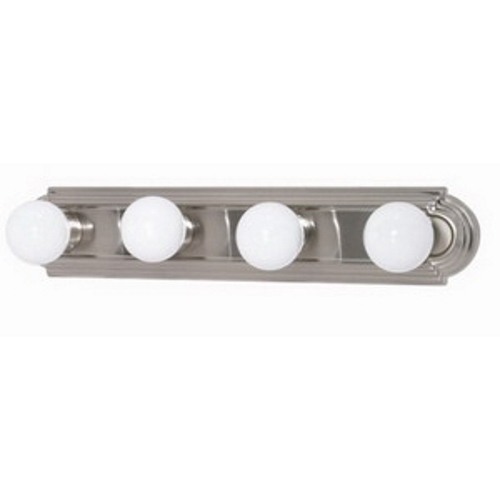 4 Light - 24 - Vanity - Racetrack Style - Brushed Nickel