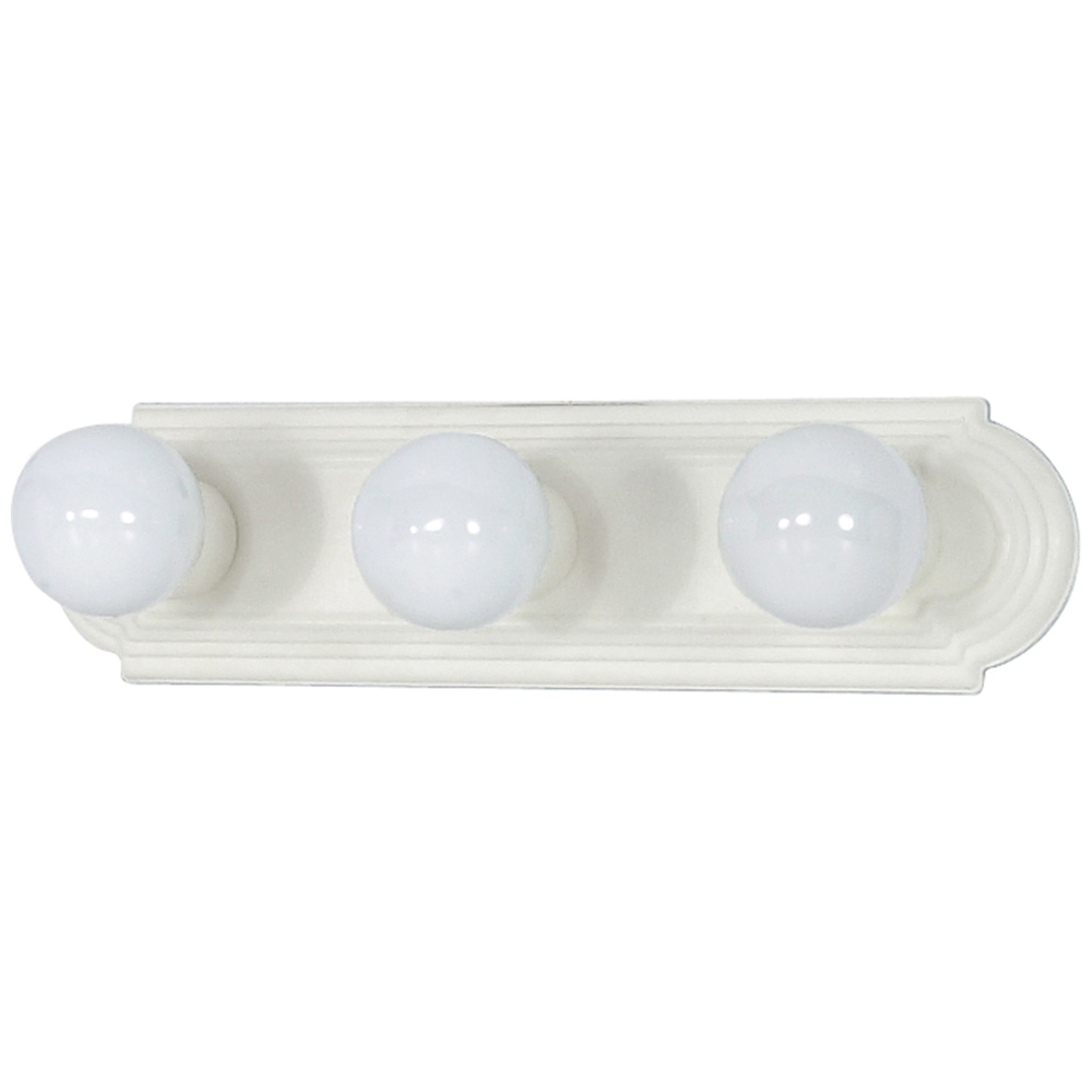 3 Light - 18 - Vanity - Racetrack Style - Textured White