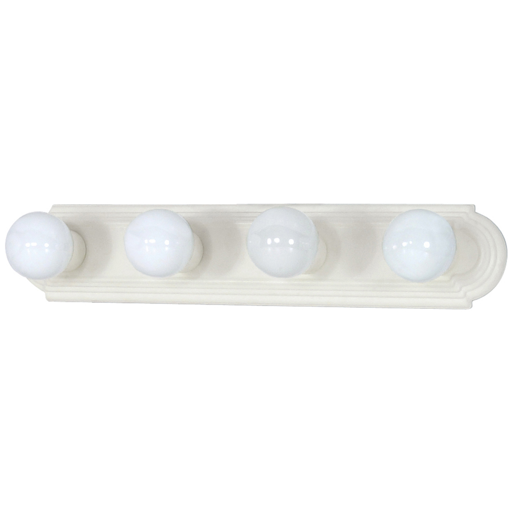 4 Light - 24 - Vanity - Racetrack Style - Textured White