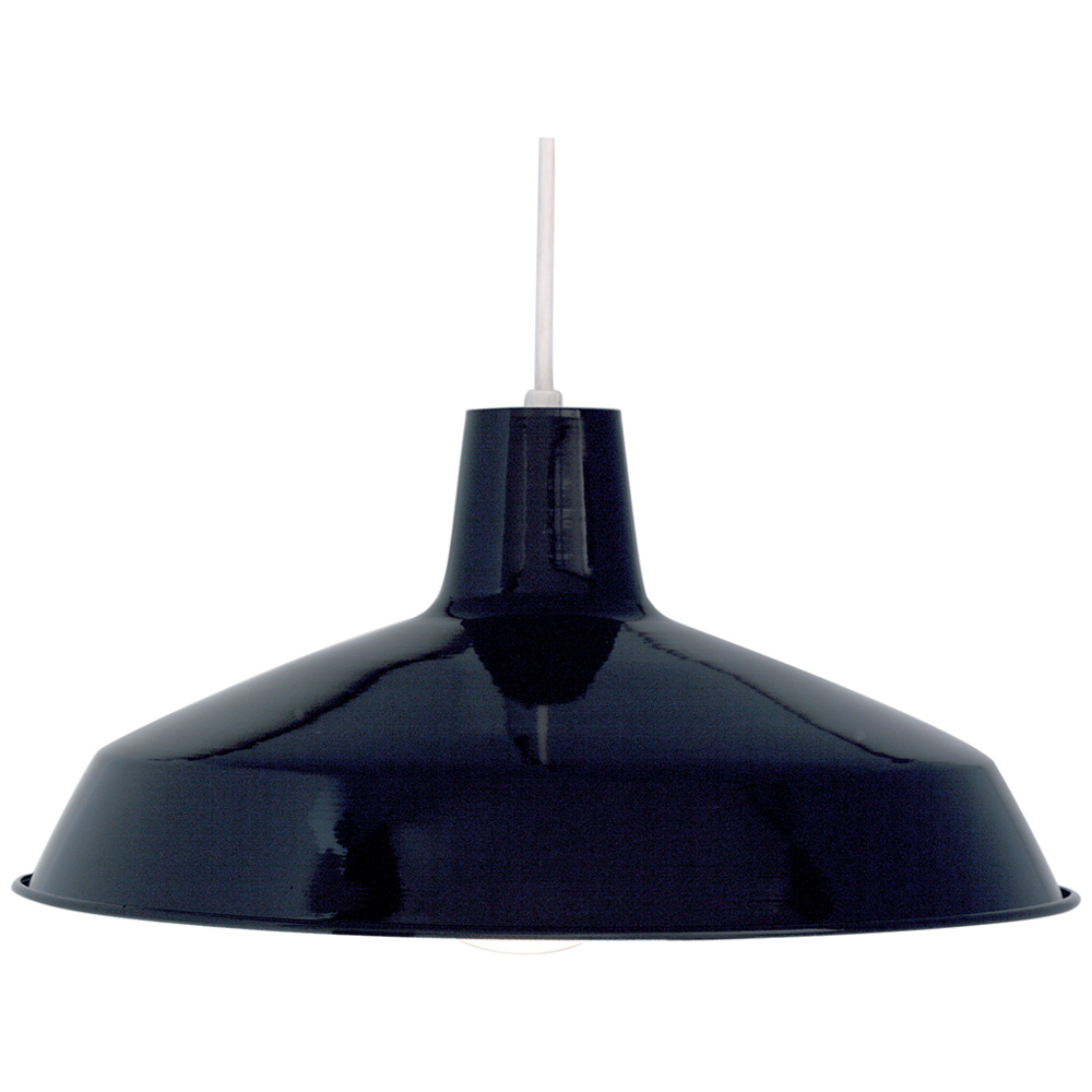 1 Light - 16 - Pendant - Warehouse Shade - Black