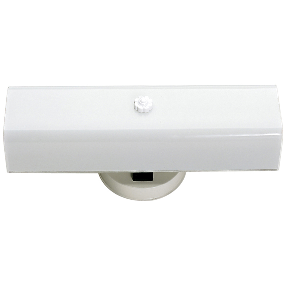 2 Light - 14 - Vanity - w/White U Channel Glass - White