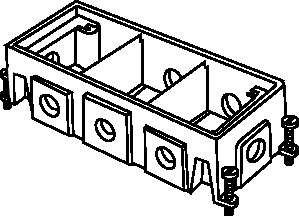 3-GANG CAST IRON FLOOR BOX