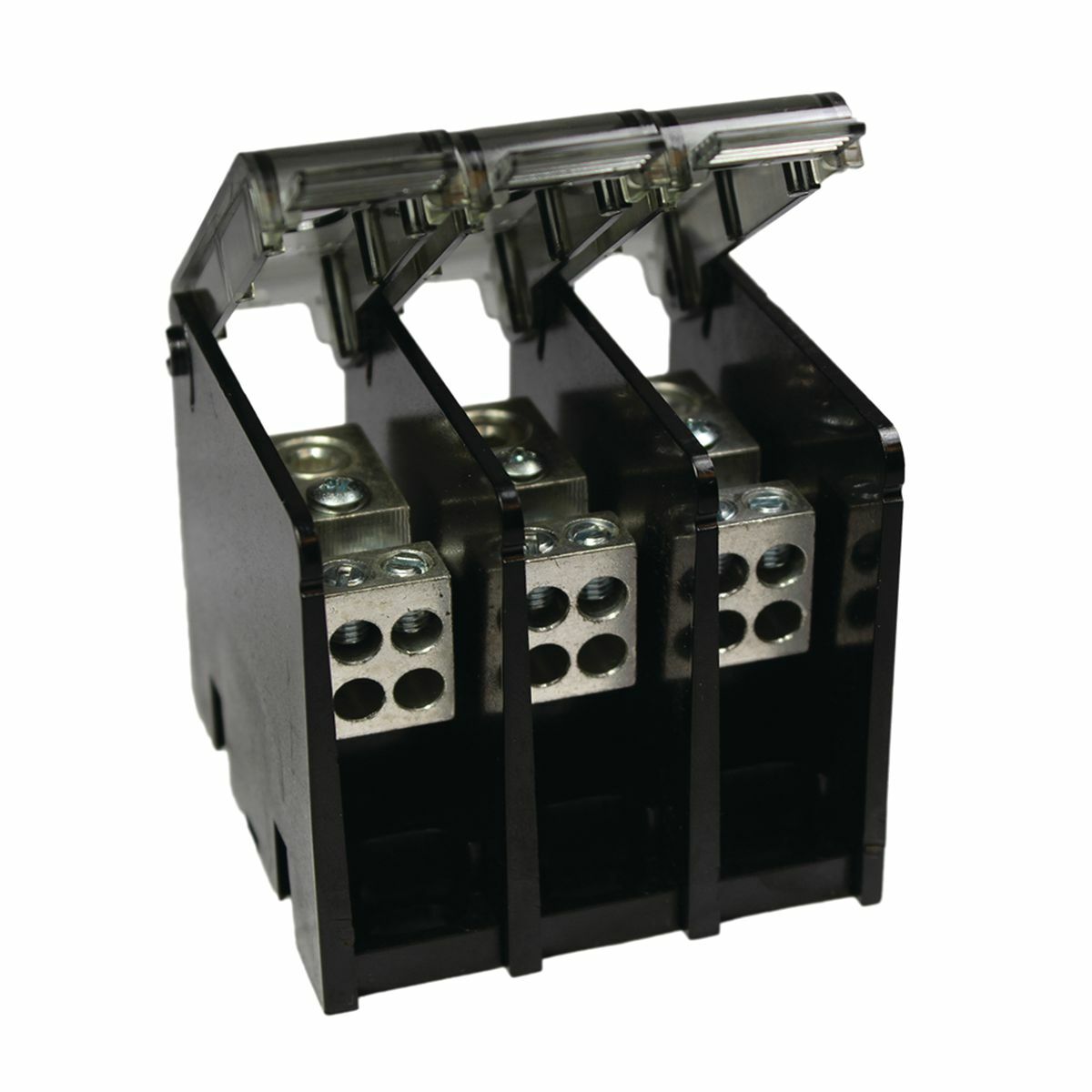 Power Distribution Block, Glass Filled Polycarbonate, AWG 14 - 2/0 (Run), AWG 14 - 2/0 (Tap)
