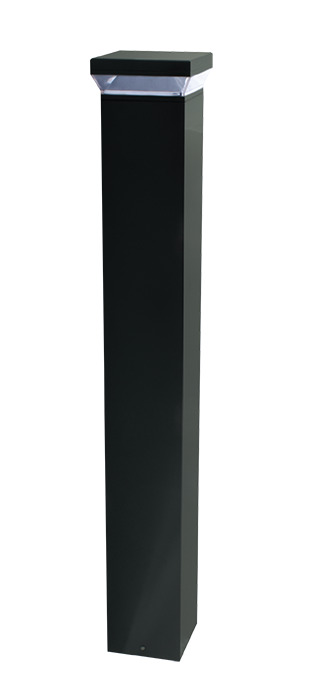 BZLED SQUARE BOLLARD 42" 18W 4K BZ
