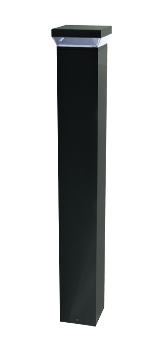 LED Square Bollard 42 Inch 24W, 4000k, Bronze
