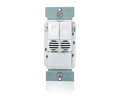 The DSW-200 dual technology wall switch sensor turns lights ON and OFF based on occupancy and contains two relays for controlling two independent lighting loads or circuits. It combines the benefits of passive infrared (PIR) and ultrasonic detection technologies for high sensitivity to small and large movements. The DSW-200 replaces existing wall switches and fits a standard decorator wall plate. (ivory)