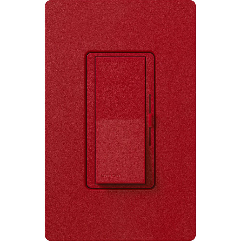 Diva Dimmer - Satin Finish, Fluorescent or LED Dimming with 0-10V Ballasts and Drivers, Single-pole/3-way, 120-277V/50mA/8A in hot