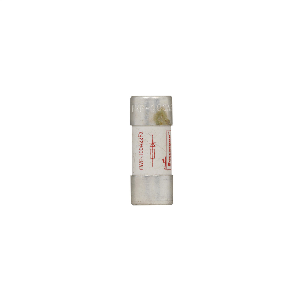 Eaton Bussmann series FWP high speed fuse, 700 Vac, 700 Vdc (UL), 63A, 200 kAIC at 300 Vdc, 50 kAIC at 300 Vdc, Non Indicating, High speed fuse, Ferrule end X ferrule end, Class aR, White, Ceramic