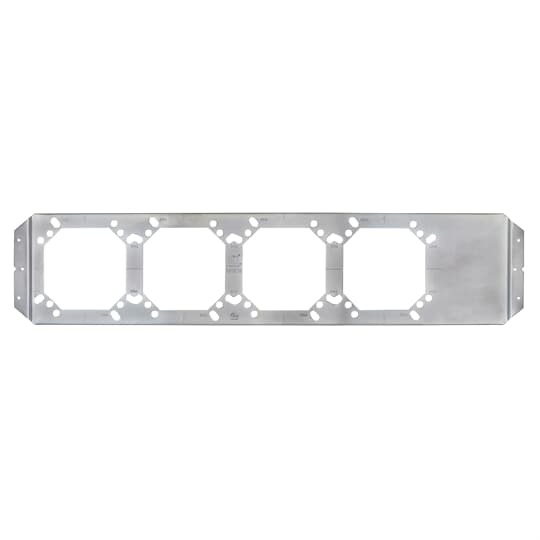 Support Bracket for 5 Inch Square, 4 Inch Square and 4-11/16 Inch Boxes, 24 Inch Horizontal Stud Centers, Pre-Galvanized Steel
