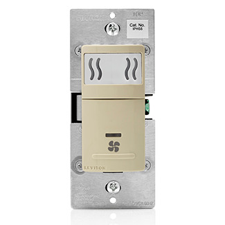 5A-120VAC. 1/6 Hp Fan Load. Humidity Sensor Fan Controller. Single Pole. Screw Terminals For Wiring. Wallplate Not Included. Wire Nuts Not Included - Ivory