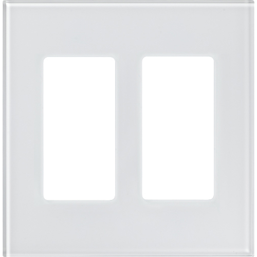 seeTouch Architectural Style, Designer glass wallplate 2-gang in clear glass