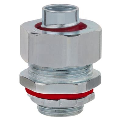 Liquidtight Conduit Fitting, Straight, Insulated, Trade Size 1 Inch, Steel