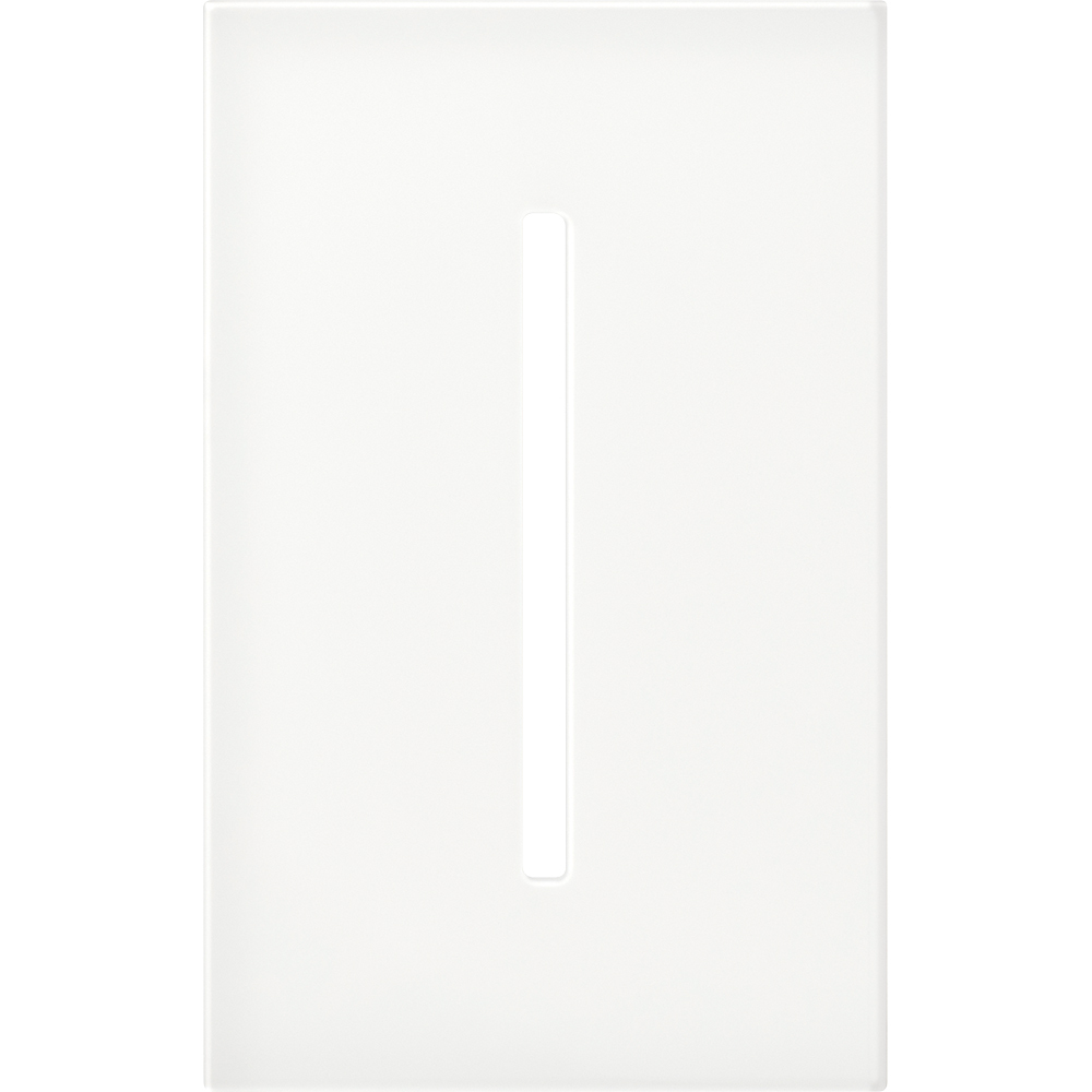 Single-gang Wallplate for GRAFIK T Controls, One-gang for 1 dimmer, switch, or wallstation in clear white glass