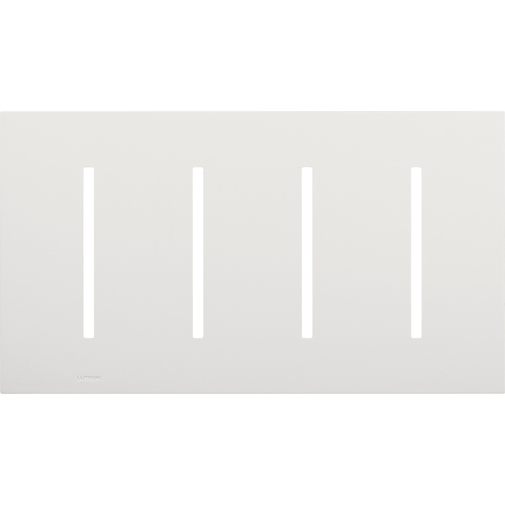 Multigang Wallplate for GRAFIK T Controls, Four-gang for 4 dimmers, switches, or wallstations in white