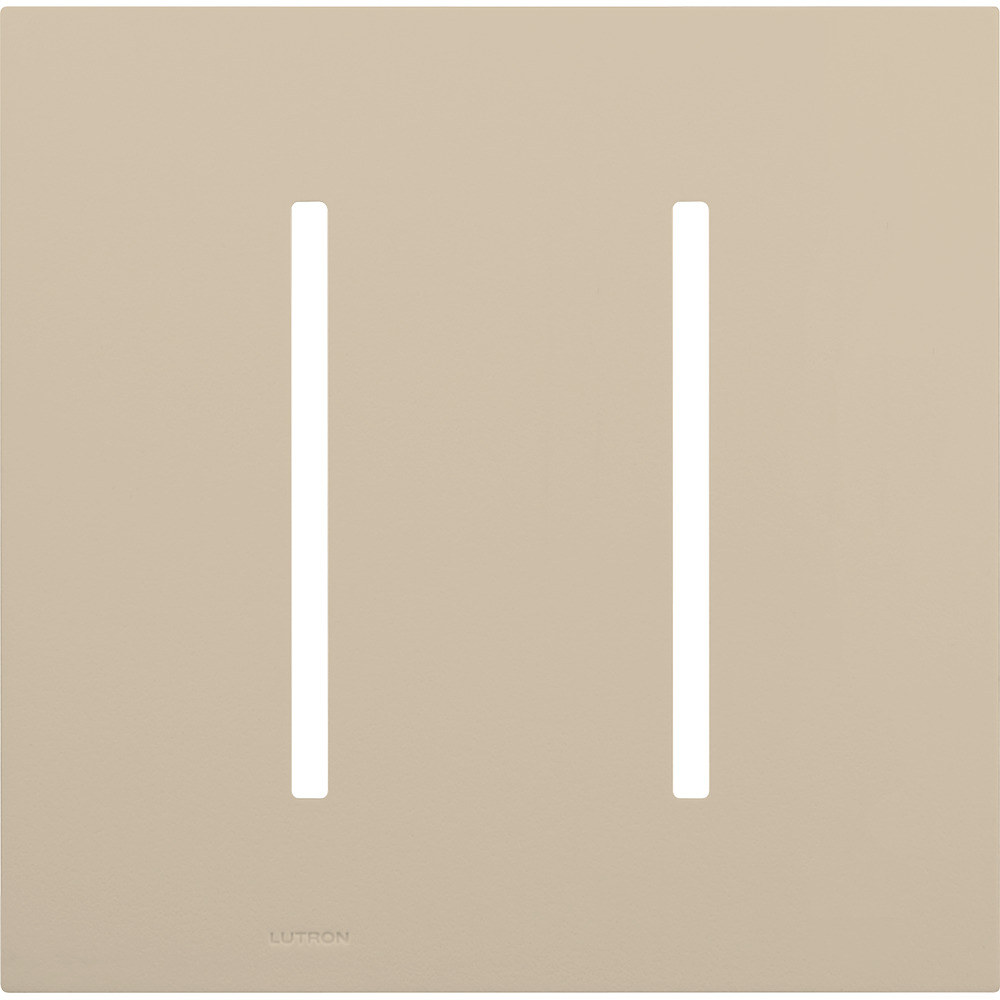 Multigang Wallplate for GRAFIK T Controls, Two-gang for 2 dimmers, switches, or wallstations in taupe