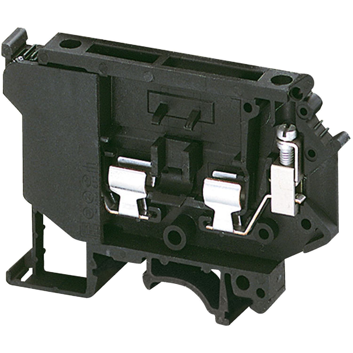 Terminal block, Linergy TR, fused disconnect type, for 5x20/25/30mm fuse, with led 12 to 30V, 2 points, black