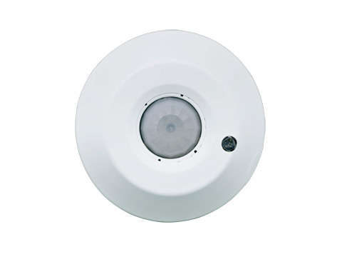 Passive Infrared Occupancy Sensor. Dual Relay. Line Voltage. Ceiling Mount. 450 Sq. Ft Coverage. Self-Adjusting. 360 Degree Pattern. Commercial Grade.  - White
