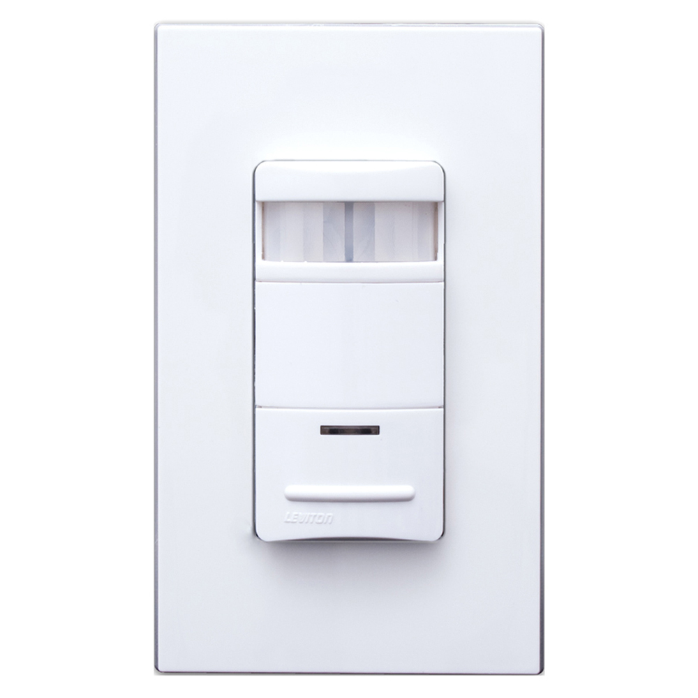 Passive Infrared Wallbox Occupancy Sensor, Single Relay, Photocell Controlled, Low Profile, 180 Degree Field Of View, 1600 Sq Ft, Adjustable Blinders, Time Delay 30S-30M. 120/277VAC, 60Hz, Auto On/Manual On Selectable, Cec Title 24 Compliant, UL Listed, RoHS - White