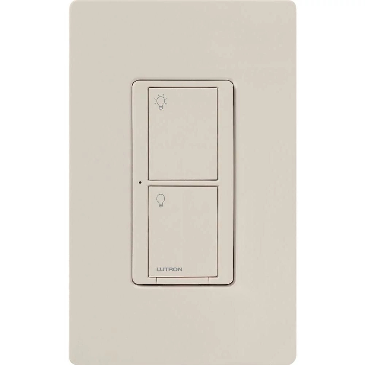 Caseta Wireless switch, 5A lighting or 3A fan, 120/277V in light almond