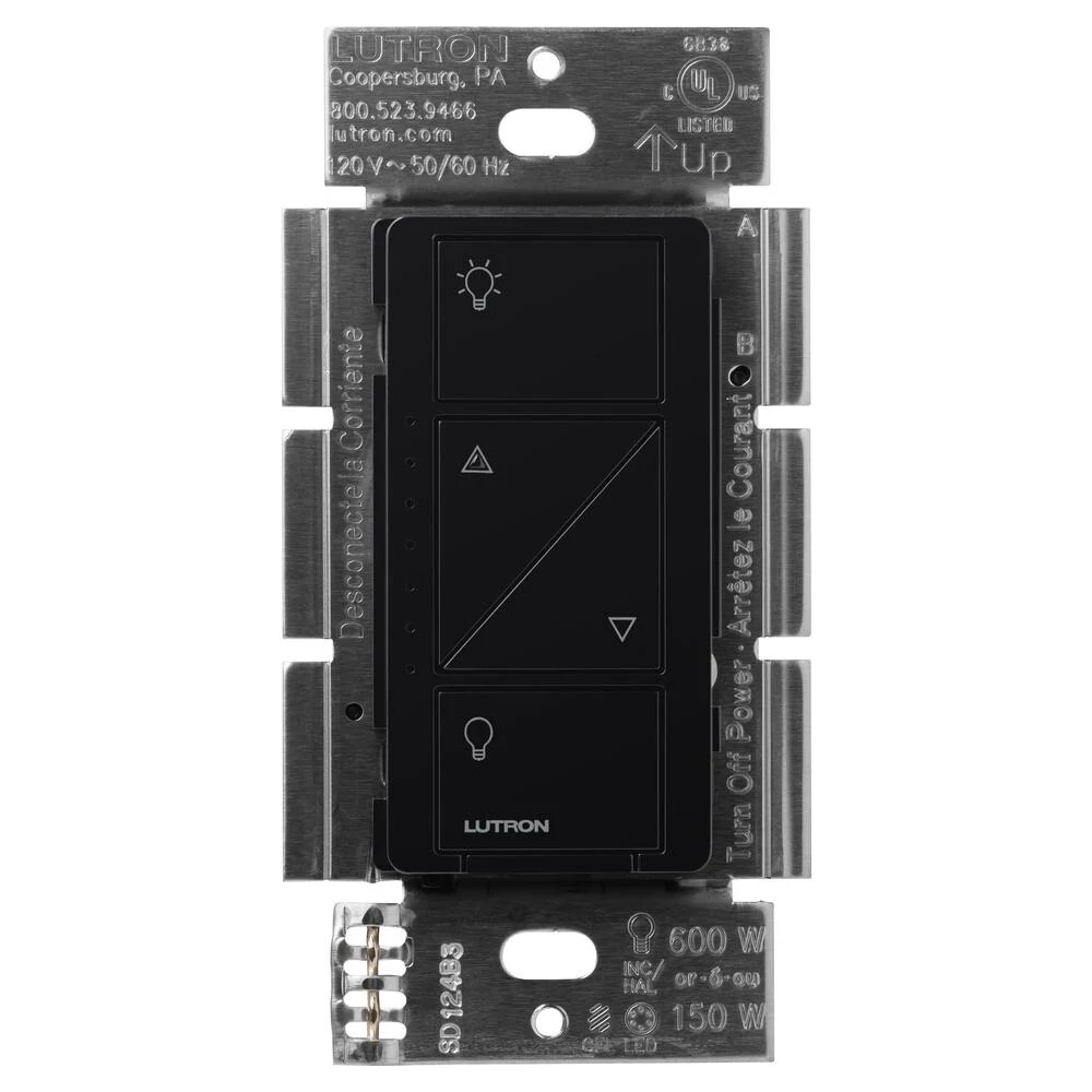 Lutron Caseta Wireless Smart Lighting Dimmer Switch, 120V, 150 W LED, Black