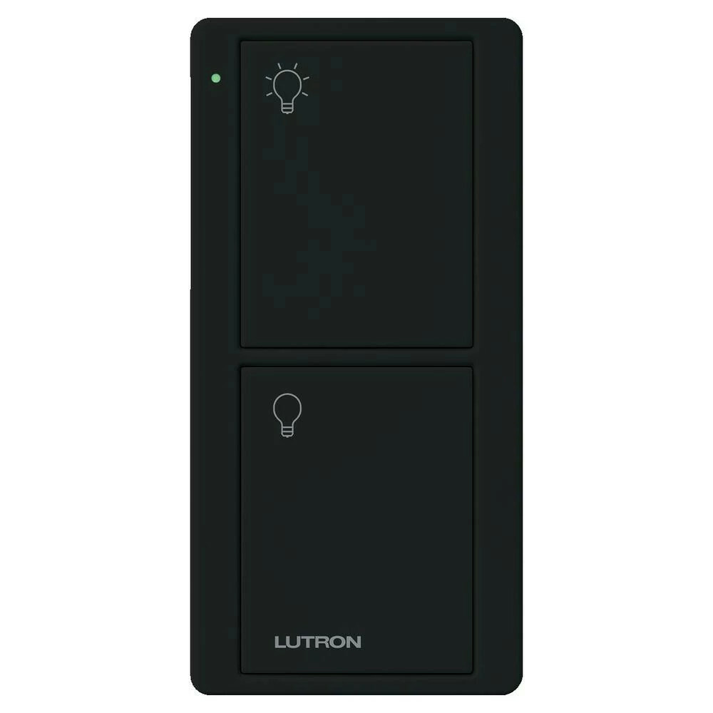 Lutron 2-Button Pico Smart Remote, with Light Icons - Black