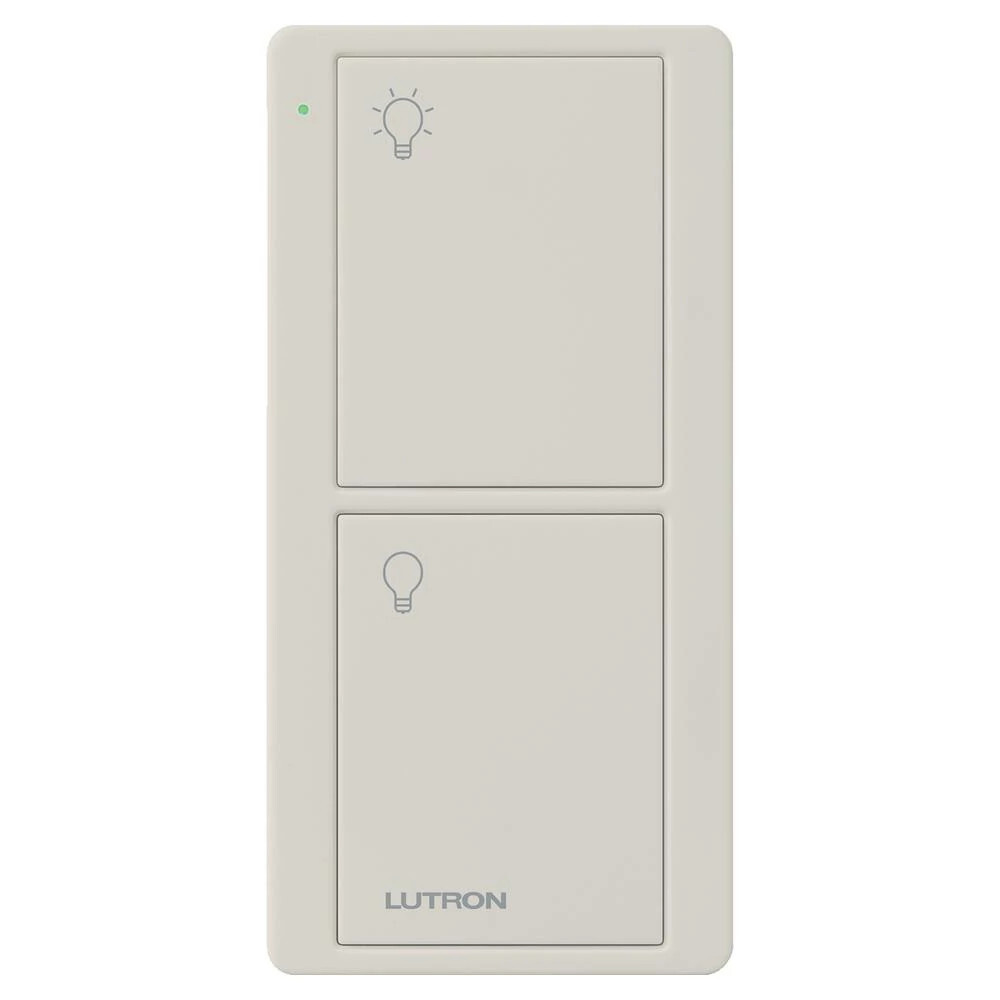 Lutron 2-Button Pico Smart Remote, with Light Icons - Light Almond