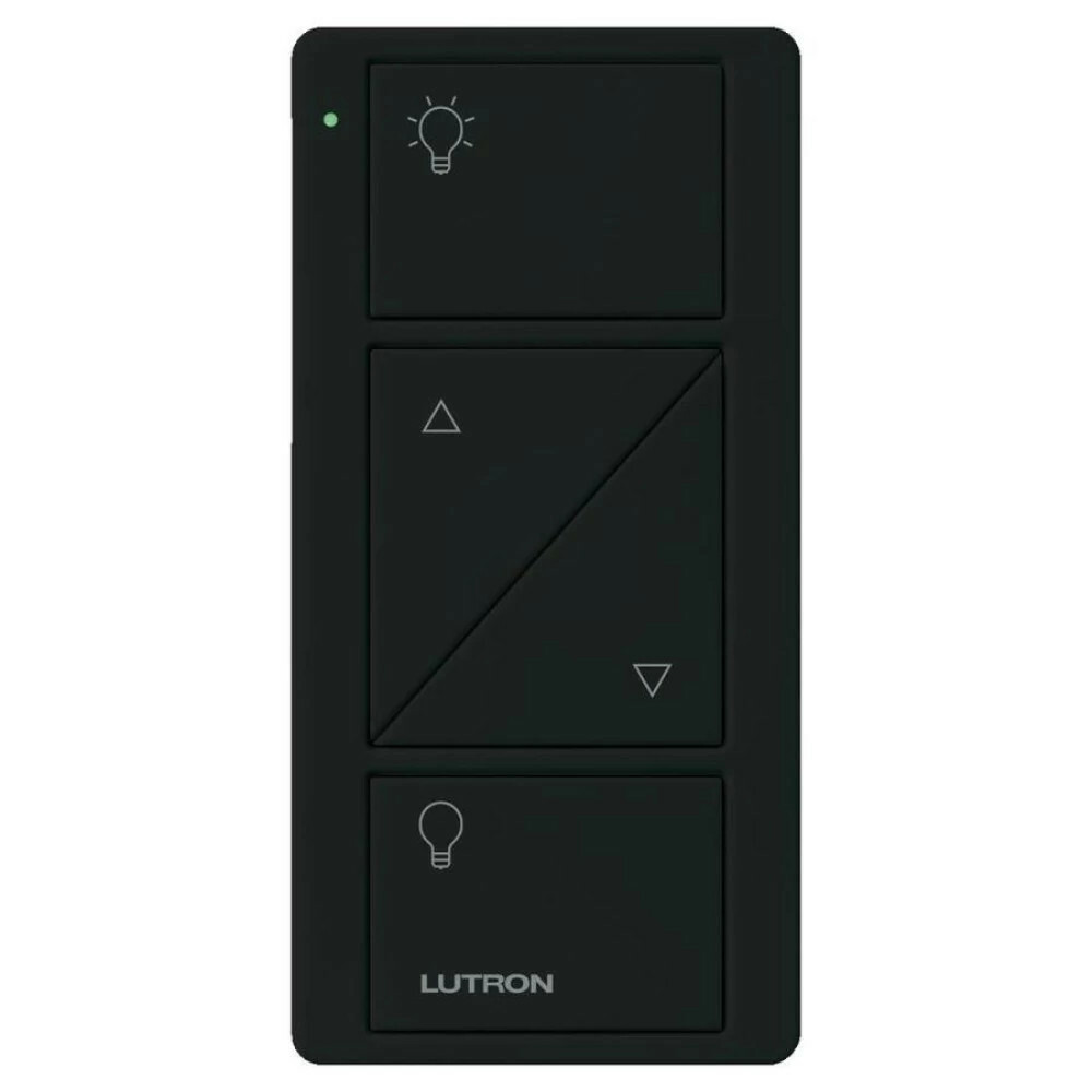 Lutron 2-Button with Raise/Lower, Pico Smart Remote, with Light Icons - Black
