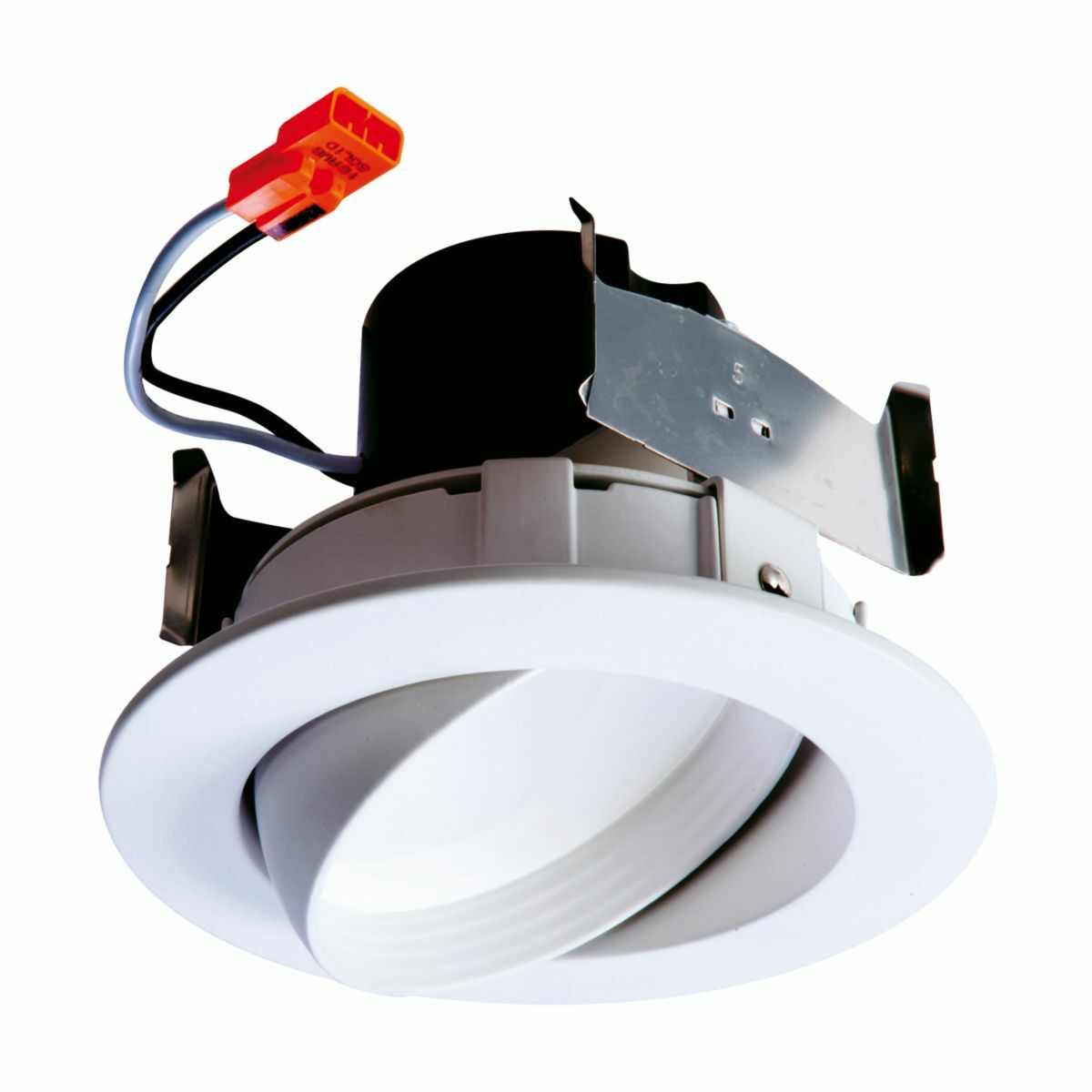 4" Retrofit Adjustable LED Module, 90CRI, 120V, 3000 K, Narrow Flood, White