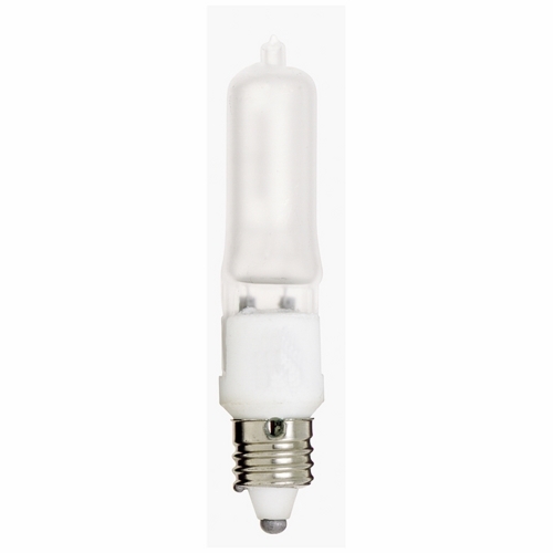 Halogen Single Ended Lamp, Designation: 75Q/F/MC, 120 V, 75 WTT, T4 Shape, E11 Mini Cand Base, Frosted, CC-8 Filament, 2000 HR, Lumens: 1125 LM Initial, 2-11/16 IN Length, 1/2 IN Diameter