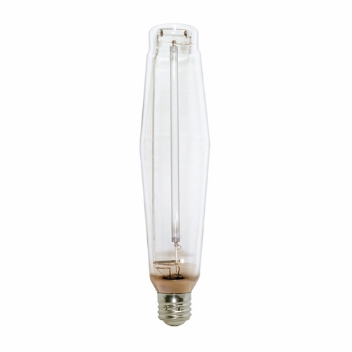 HID High Pressure Sodium Lamp, Designation: LU1000/ET25, 1000 WTT, ET25 Shape, E39 Mogul Base, Clear, 24000 HR, Lumens: 50000 LM Initial, 2100 DEG K Color Temperature, 22 CRI, 15-5/8 IN Length, 3-1/8 IN Diameter, Burn Position: Universal