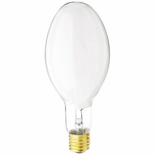 HID Mercury Vapor Lamp, Designation: H33GL-400DX, 400 WTT, ED37 Shape, E39 Mogul Base, Coated, 10000 HR, Lumens: 22600 LM Initial, 3900 DEG K Color Temperature, Cool White 50 CRI, 11-5/16 IN Length, 4-5/8 IN Diameter