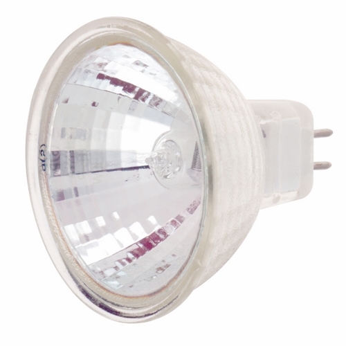 Halogen MR Lamp, Designation: 50MR16/FL/C/24V, 24 V, 50 WTT, MR16 Shape, GU5.3/GX5.3 Miniature 2 Pin Round Base, C-8 Filament, 2000 HR, 36 DEG Beam Angle, 1-7/8 IN Length, 2 IN Diameter, Lumens: 1845 CP Center Beam