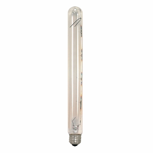 Incandescent Showcase Lamp, Designation: 75T8, 130 V, 75 WTT, T8 Shape, E26 Medium Base, Clear, C-8 Filament, 2000 HR, Lumens: 584 LM Initial, 12 IN Length, 1 IN Diameter