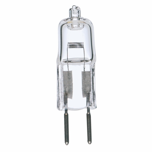 Halogen Bi Pin Lamp, Designation: 20T3/CL, 12 V, 20 WTT, T3 Shape, G4 Bi Pin G4 Base, Clear, C-6 Filament, 2000 HR, Lumens: 300 LM Initial, 1-1/4 IN Length, 3/8 IN Diameter
