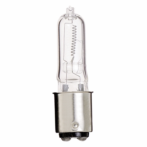 Halogen Single Ended Lamp, Designation: 100Q/CL/DC, 120 V, 100 WTT, T4 Shape, BA15d DC Bay Base, Clear, CC-8 Filament, 2000 HR, Lumens: 1700 LM Initial, 2-13/32 IN Length, 1/2 IN Diameter