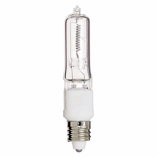 Halogen Single Ended Lamp, Designation: 75Q/CL/MC, 120 V, 75 WTT, T4 Shape, E11 Mini Cand Base, Clear, CC-8 Filament, 2000 HR, Lumens: 1250 LM Initial, 2-11/16 IN Length, 1/2 IN Diameter
