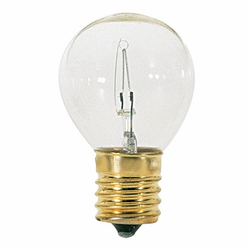 Incandescent Indicator & Sign Lamp, Designation: 40S11/N, 40 WTT, S11 Shape, E17 Intermediate Base, Clear, CC-2V Filament, 1500 HR, Lumens: 370 LM Initial, 2-3/8 IN Length, 1-3/8 IN Diameter