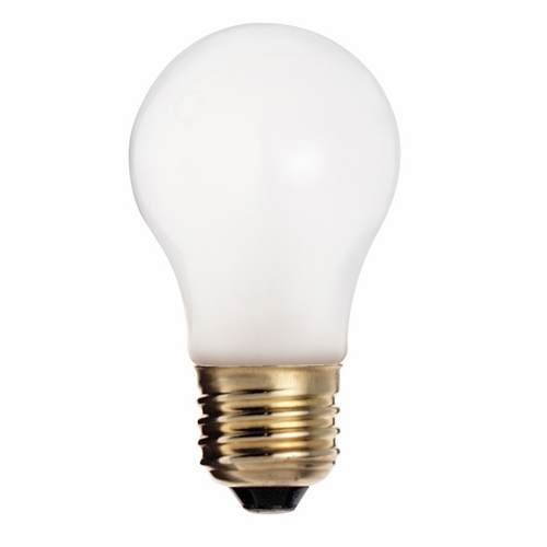 Incandescent General Service Lamp, Designation: 25A15/F, 130 V, 25 WTT, A15 Shape, E26 Medium Base, Frosted, C-9 Filament, 2500 HR, Lumens: 150 LM Initial, 3-1/2 IN Length, 1-7/8 IN Diameter