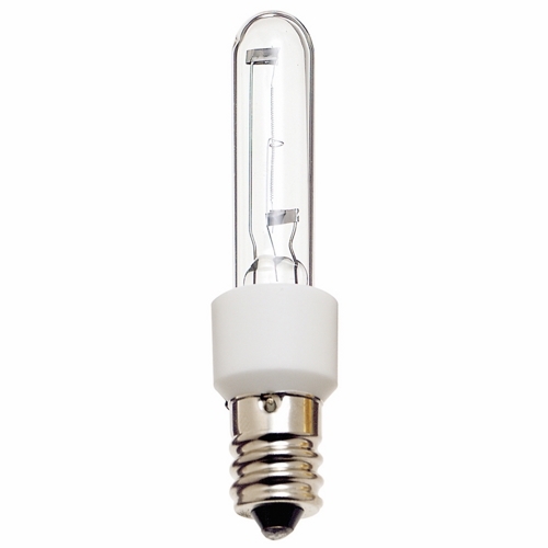 Halogen Xenon Speciality Lamp, Designation: KX40CL/3M/E12, 120 V, 40 WTT, T3 Shape, E12 Candelabra Base, Clear, CC-8 Filament, 3000 HR, Lumens: 560 LM Initial, 2-7/16 IN Length, 3/8 IN Diameter