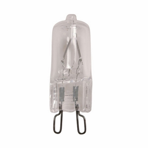 Halogen Bi Pin Lamp, Designation: 60T4/G9/CL, 120 V, 60 WTT, T4 Shape, G9 Double Loop Base, Clear, CC-2V Filament, 2000 HR, Lumens: 820 LM Initial, 1-25/32 IN Length, 1/2 IN Diameter