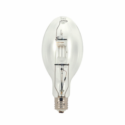 HID Metal Halide Lamp, Designation: MH400/ED37/U/4K, 400 WTT, ED37 Shape, E39 Mogul Base, Clear, 15000 HR, Lumens: 36000 LM Initial, 4000 DEG K Color Temperature, Cool White 65 CRI, 11-1/2 IN Length, 4-5/8 IN Diameter, Burn Position: Universal