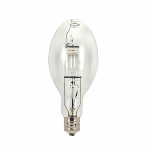 HID Metal Halide Lamp, Designation: MS400/ED28/PS/U/4K, 400 WTT, ED28 Shape, E39 Mogul Base, Clear, 20000 HR, Lumens: 44000 LM Initial, 4200 DEG K Color Temperature, Cool White 65 CRI, 8-5/16 IN Length, 3-9/16 IN Diameter, Burn Position: Universal