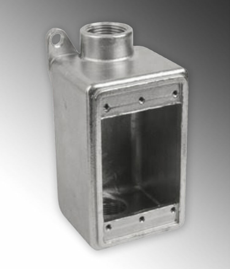 Rigid Stainless Steel 316 Single Gang FDC Box 3/4" Trade SizeUL Listed UL514A E307133